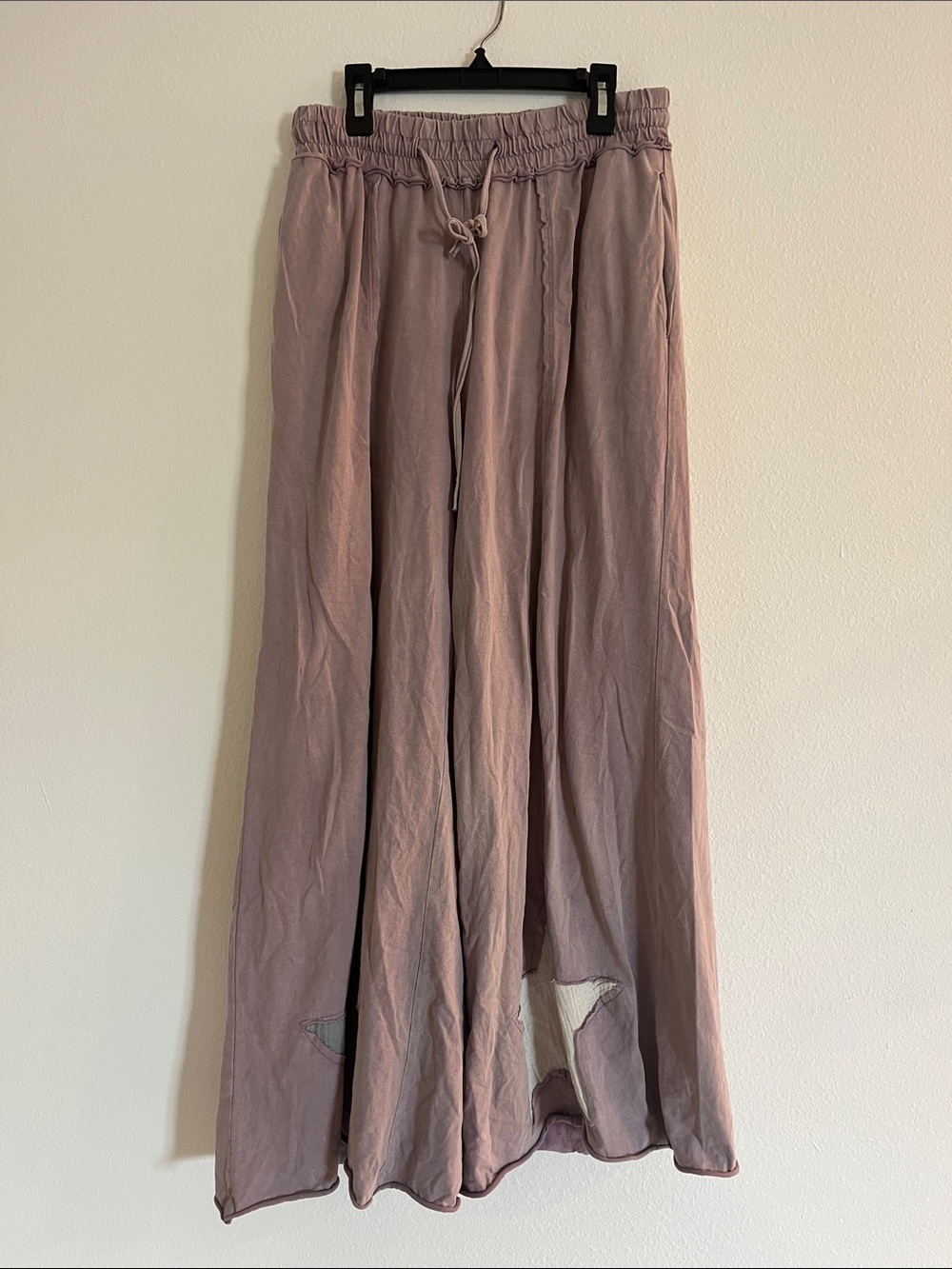 SHEIN Purple Star Accent Wide Leg Pull On Pants